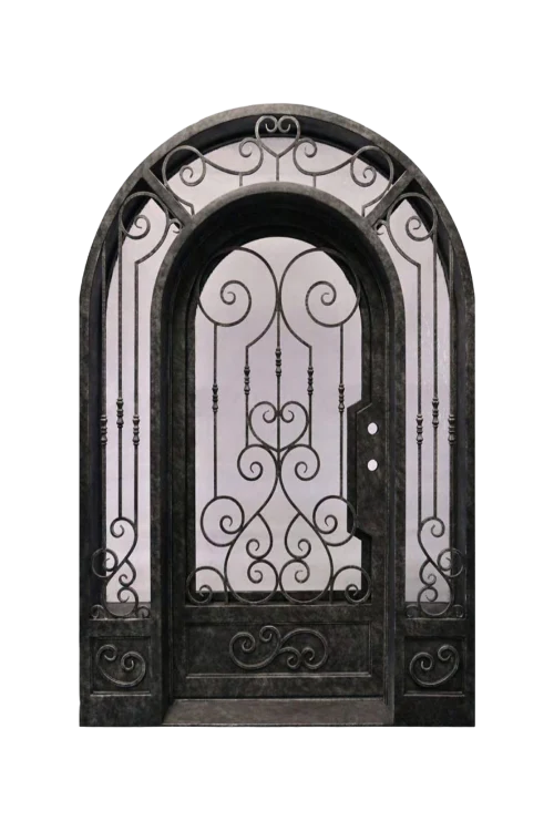 Imperial Garden Single Iron Door - Omega Custom Fabrication LLC