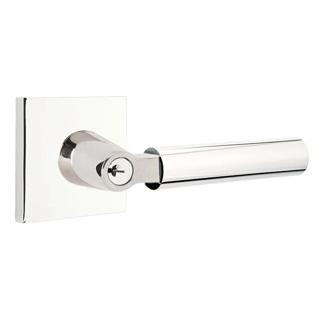 HERCULES (HEC) KEY IN LEVER SINGLE CYLINDER SQUARE ROSETTE (5122) LOCKSET WITH 2-3/8