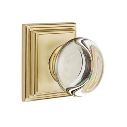 PROVIDENCE GLASS (PC) PASSAGE (HALL/CLOSET) KNOB WITH 2-3/8