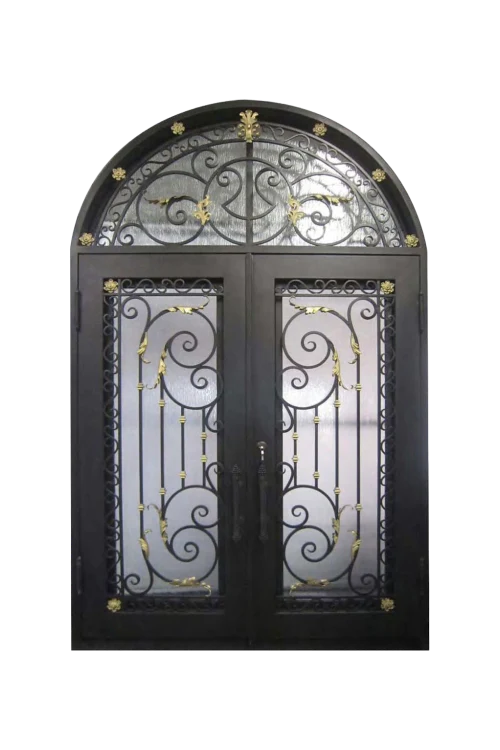 Gilded Trellis Iron Door - Omega Custom Fabrication LLC