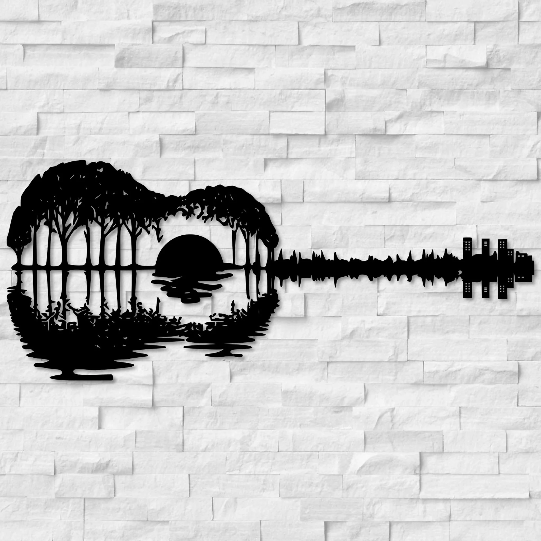 Guitar Trees Metal Wall Art - Omega Custom Fabrication LLC