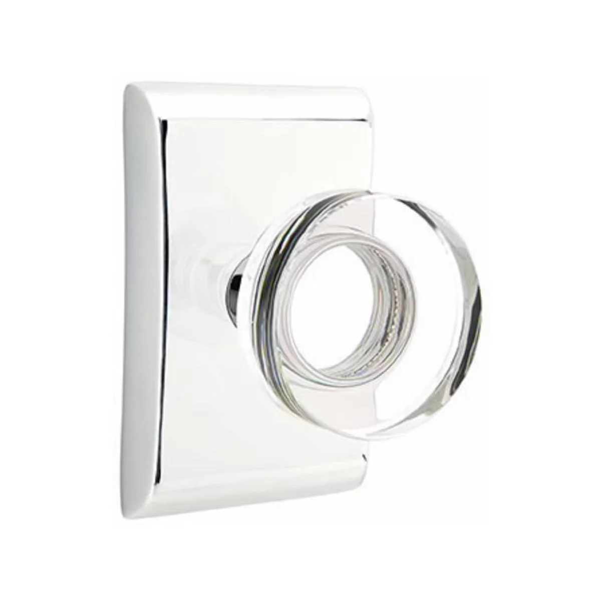 MODERN DISC GLASS (MDC) PRIVACY (BED/BATH) KNOB WITH 2-3/8