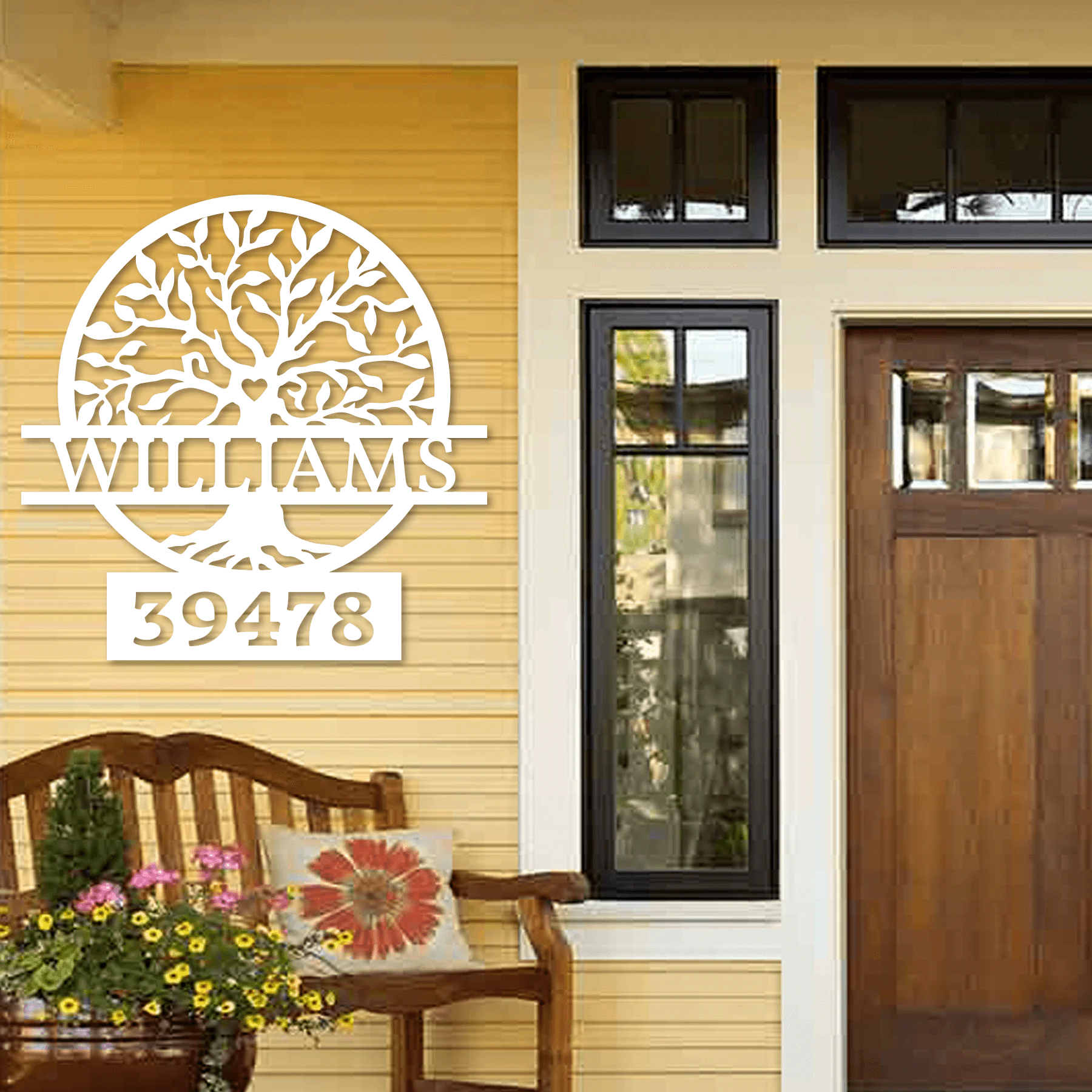 Custom Tree Of Life Address Sign - Omega Custom Fabrication LLC