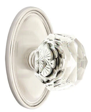 DIAMOND GLASS (CK) PRIVACY (BED/BATH) KNOB WITH 2-3/8
