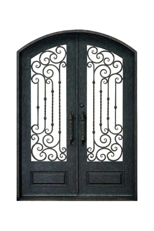 Furling Vines Iron Door - Omega Custom Fabrication LLC