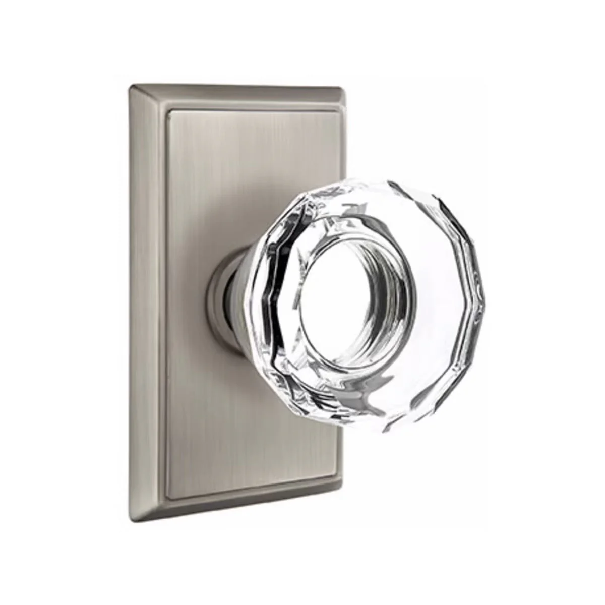 LOWELL GLASS (LW) PRIVACY (BED/BATH) KNOB WITH 2-3/8