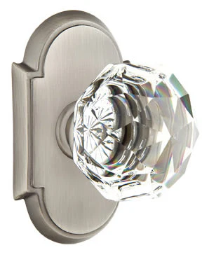 DIAMOND GLASS (CK) PRIVACY (BED/BATH) KNOB WITH 2-3/8