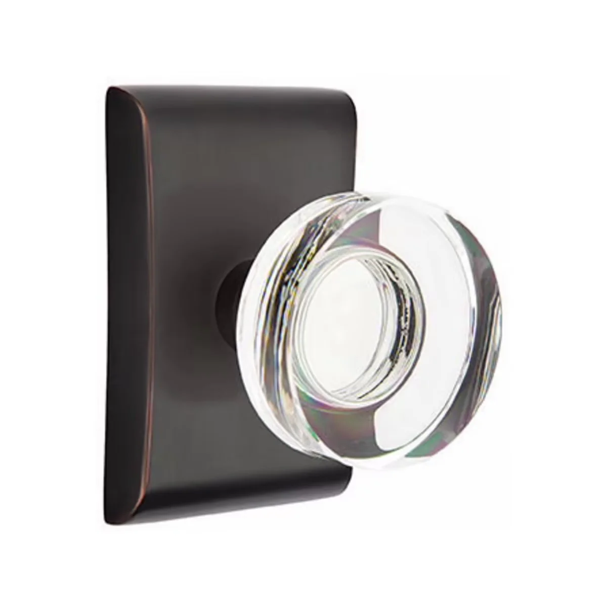 MODERN DISC GLASS (MDC) PASSAGE (HALL/CLOSET) KNOB WITH 2-3/8