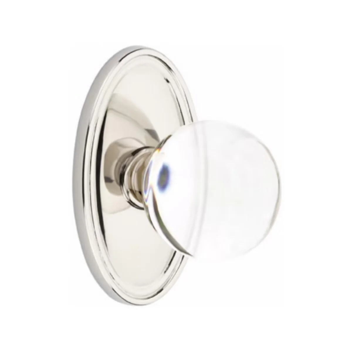 BRISTOL GLASS (BL) DUMMY (PAIR) KNOB WITH TRADITIONAL ROSETTE - Omega Custom Fabrication LLC