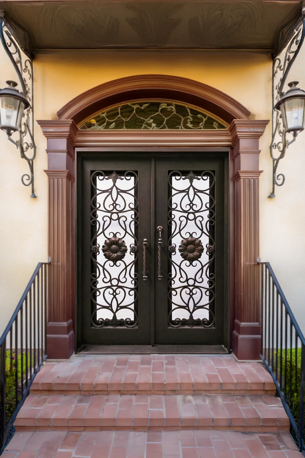 Sunflower Lavalier Iron Door - Omega Custom Fabrication LLC
