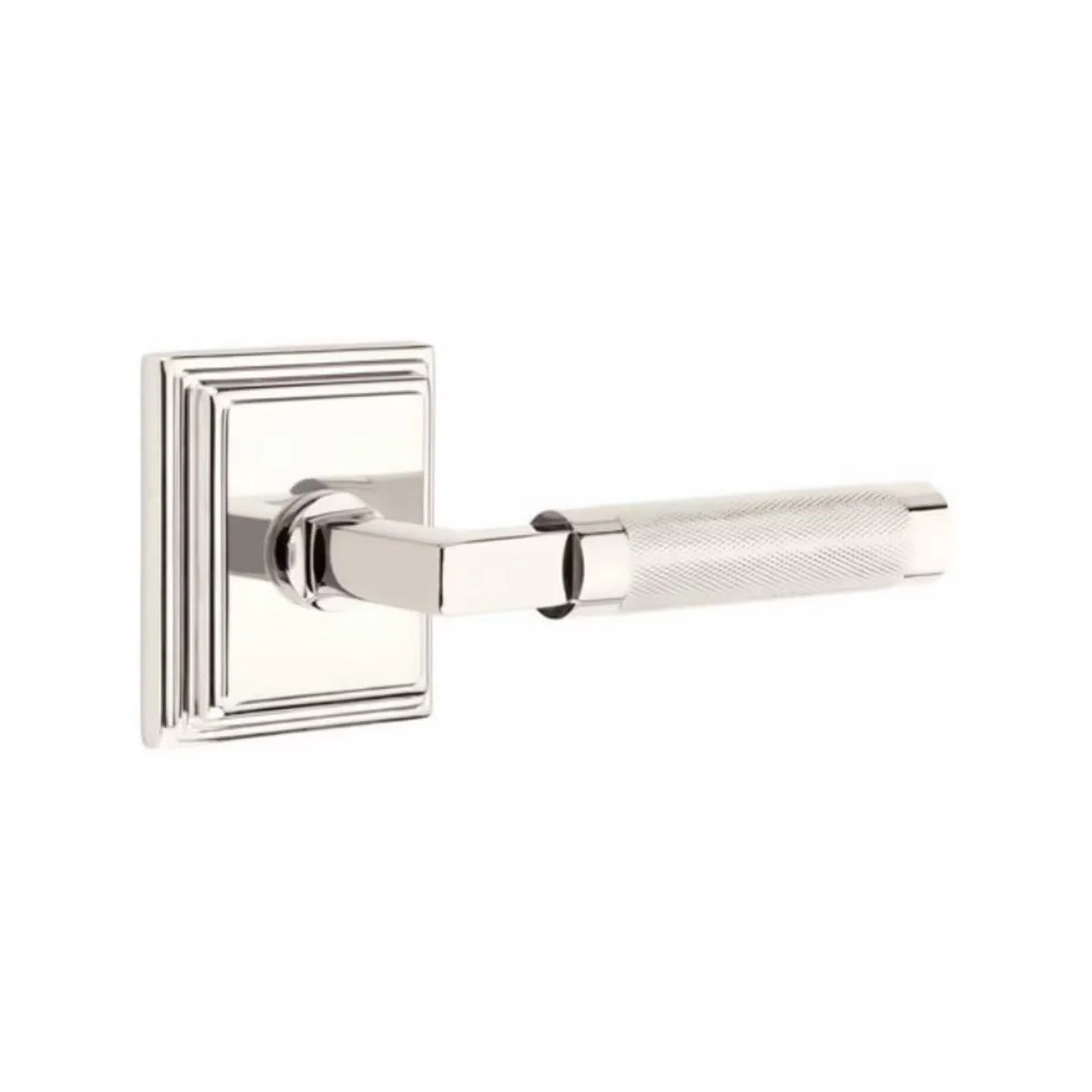 L-SQUARE KNURLED (LS.KN) PRIVACY (BED/BATH) LEVER WITH 2-3/8