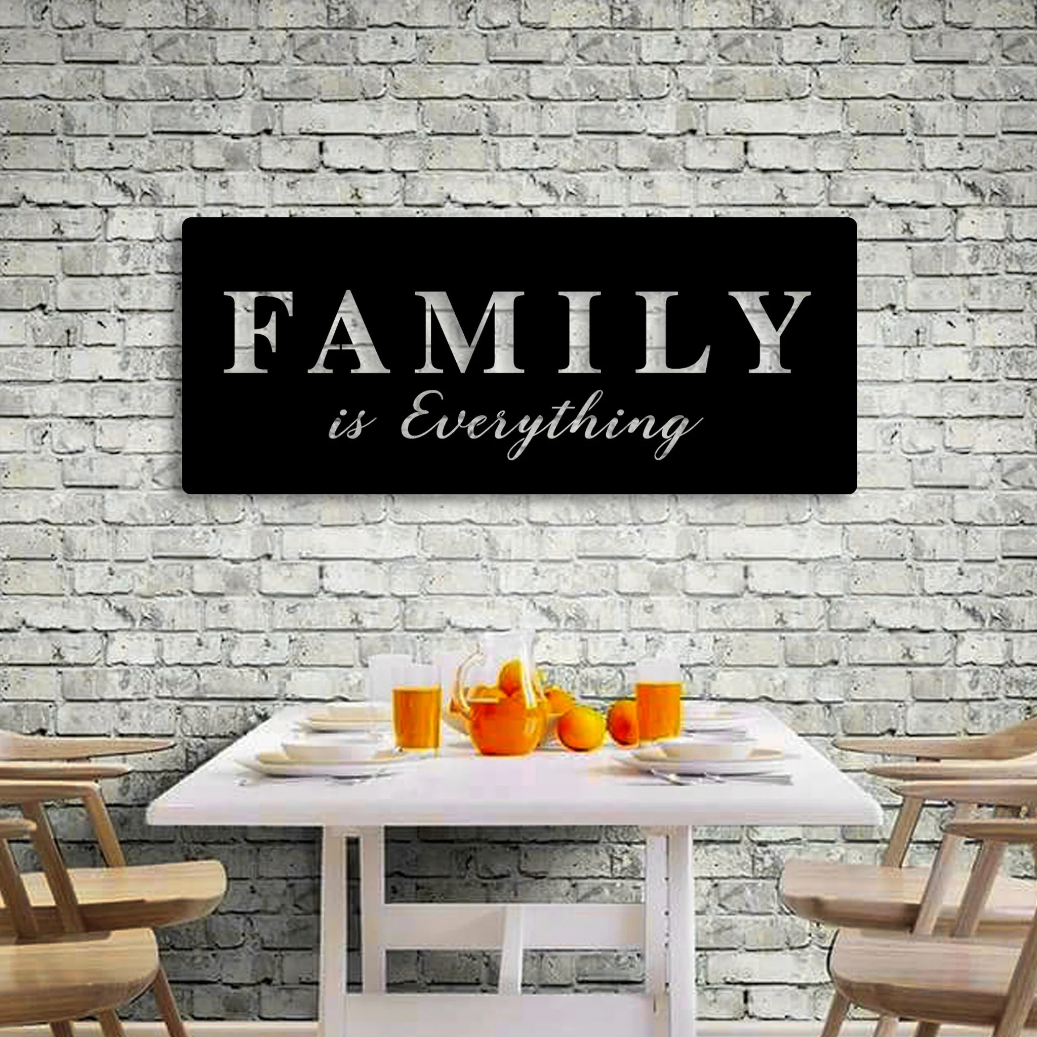 Family Is Everything Wall Art - Omega Custom Fabrication LLC