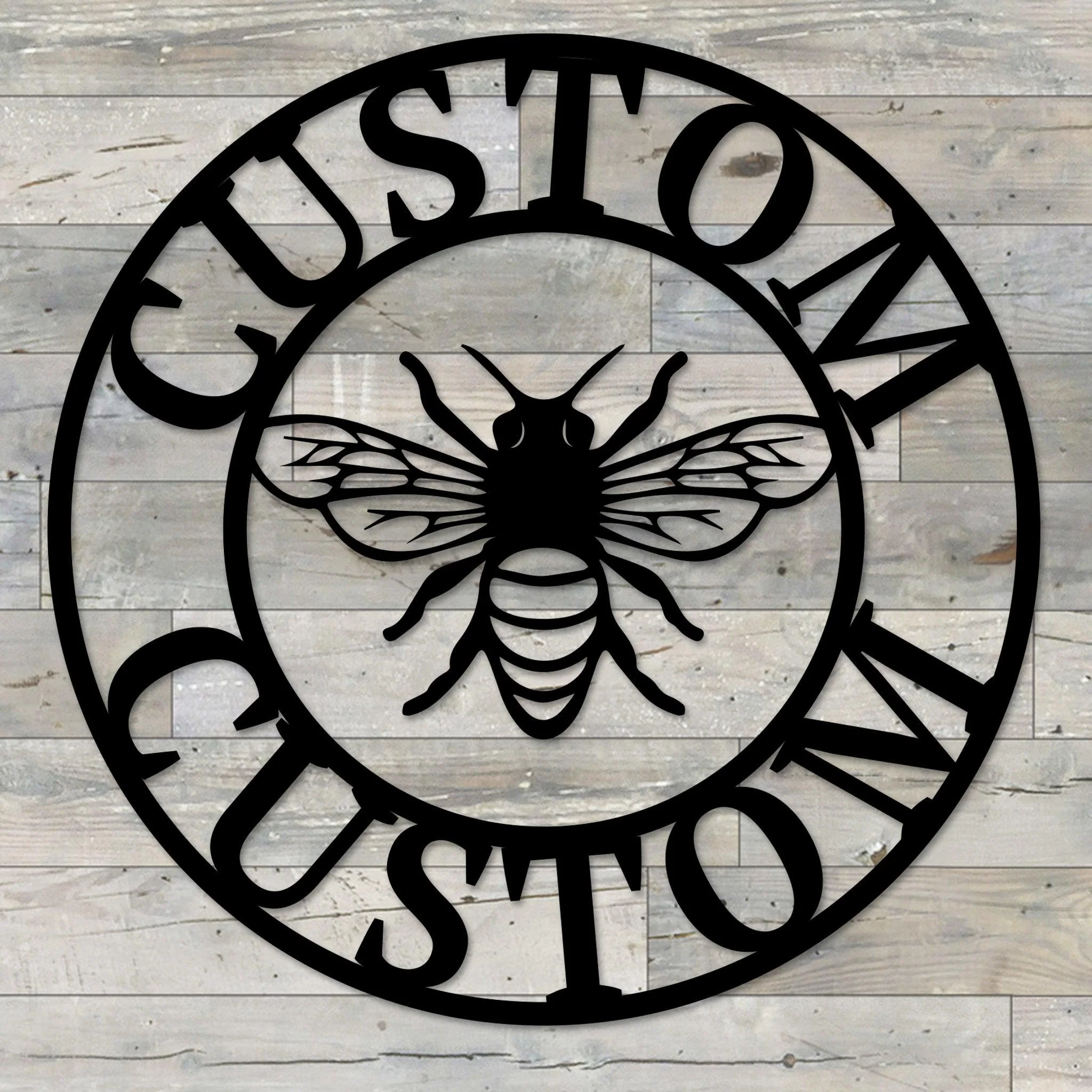 Custom Bee Metal Wall Art - Omega Custom Fabrication LLC