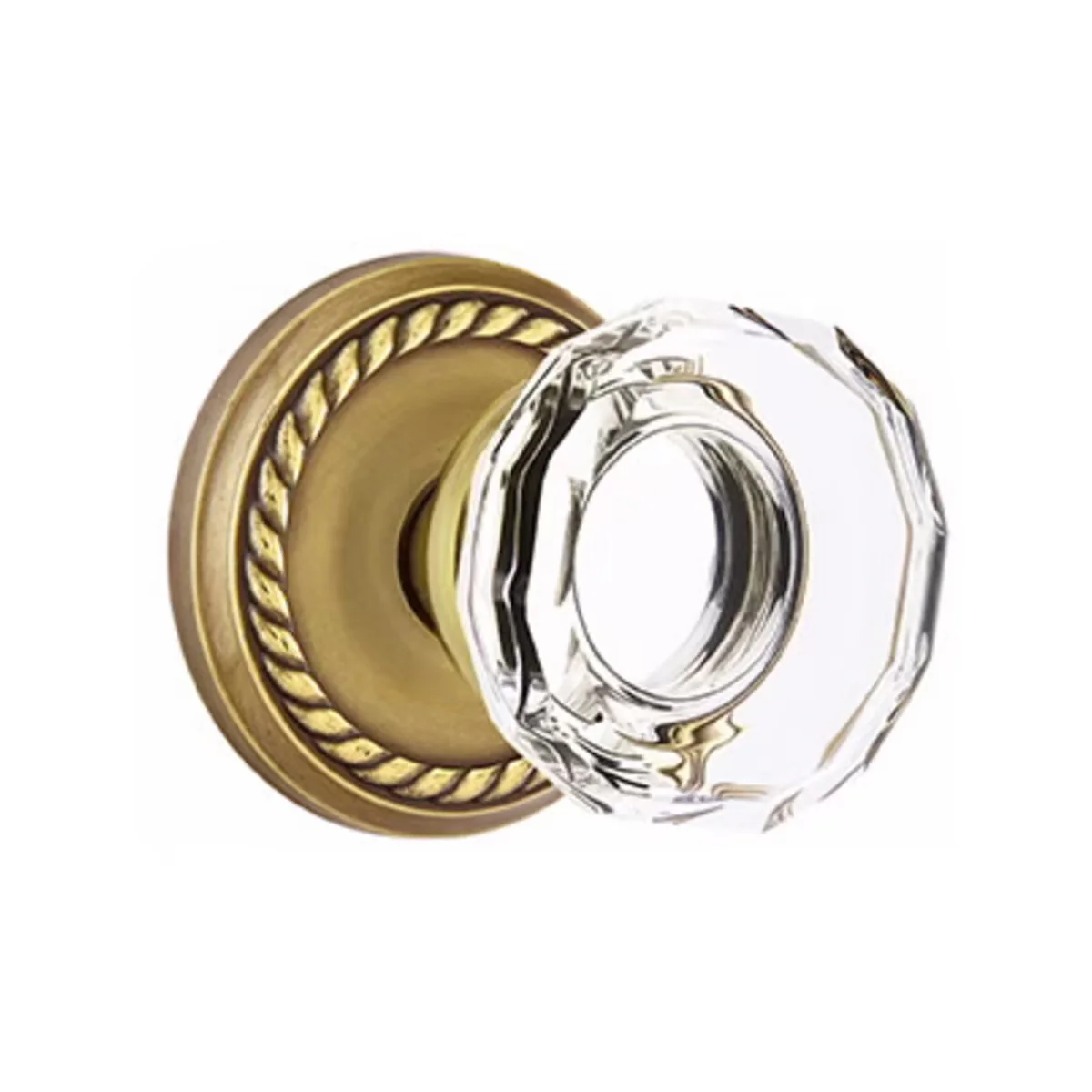 LOWELL GLASS (LW) PASSAGE (HALL/CLOSET) KNOB WITH 2-3/8