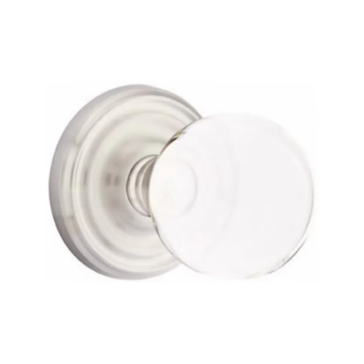BRISTOL GLASS (BL) DUMMY (PAIR) KNOB WITH TRADITIONAL ROSETTE - Omega Custom Fabrication LLC