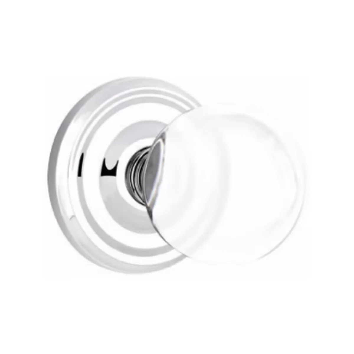 BRISTOL GLASS (BL) DUMMY (PAIR) KNOB WITH TRADITIONAL ROSETTE - Omega Custom Fabrication LLC