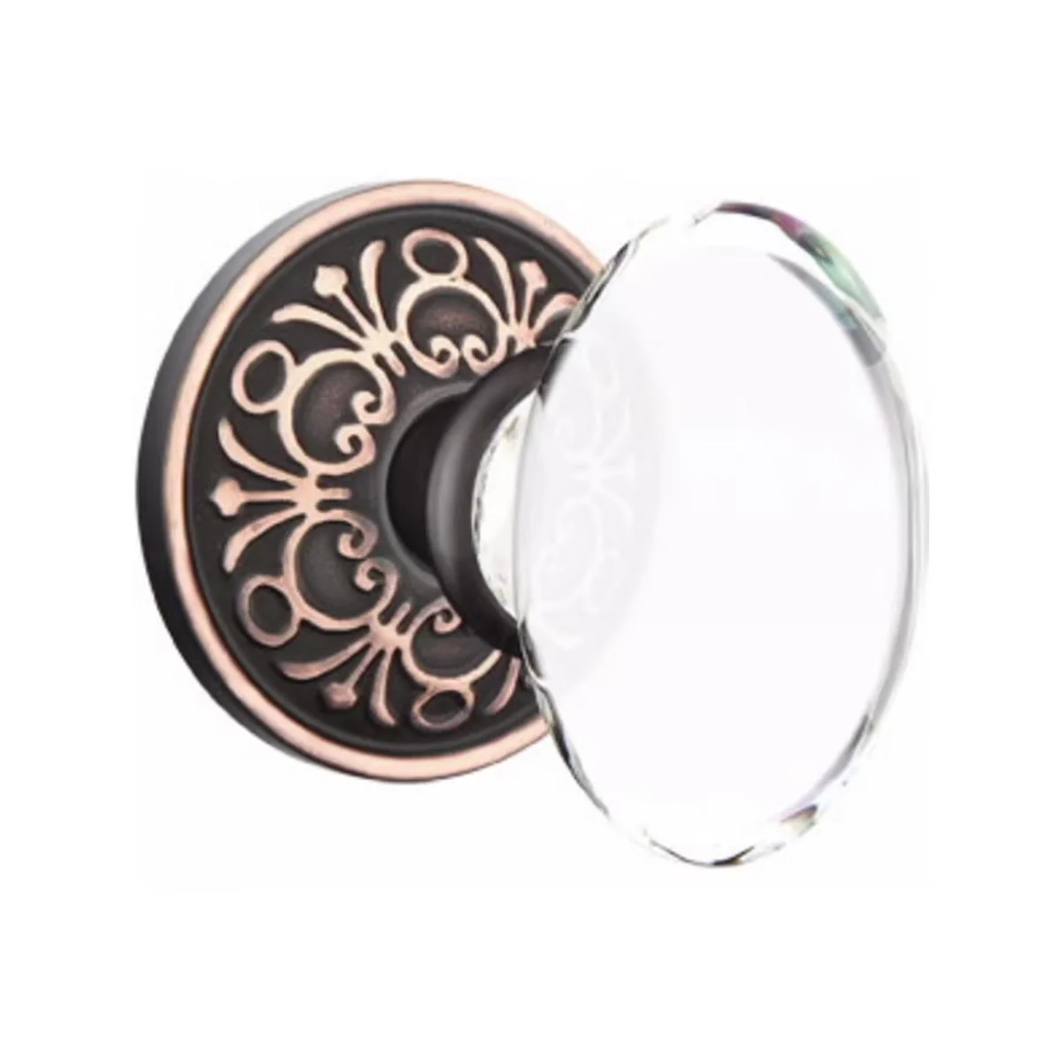 HAMPTON GLASS (HT) PRIVACY (BED/BATH) KNOB WITH 2-3/8