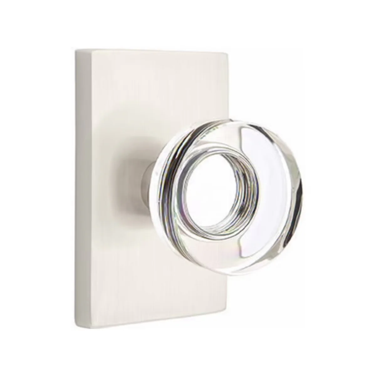 MODERN DISC GLASS (MDC) PASSAGE (HALL/CLOSET) KNOB WITH 2-3/8