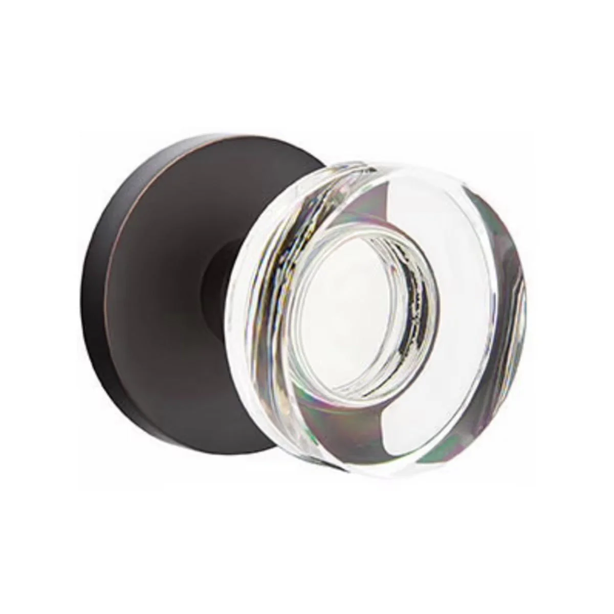 MODERN DISC GLASS (MDC) PRIVACY (BED/BATH) KNOB WITH 2-3/8