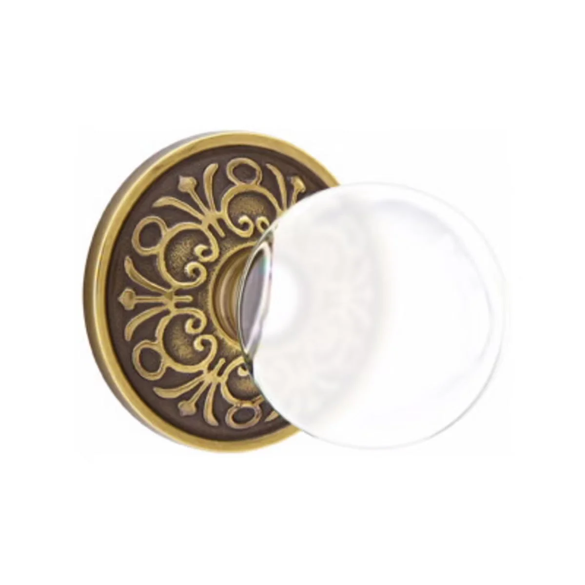BRISTOL GLASS (BL) PRIVACY (BED/ BATH) KNOB WITH 2-3/8