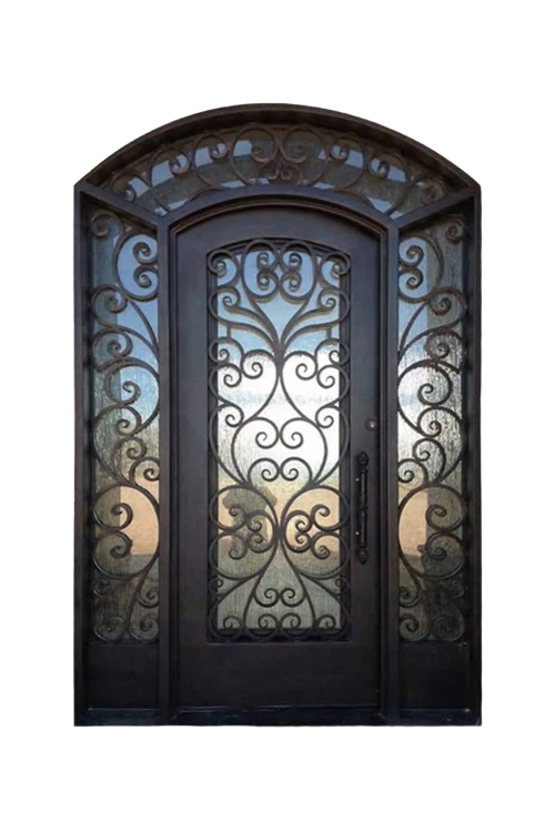 Savoy Arched Single Iron Door - Omega Custom Fabrication LLC