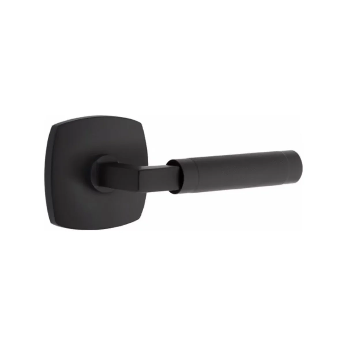 L-SQUARE KNURLED (LS.KN) PRIVACY (BED/BATH) LEVER WITH 2-3/8