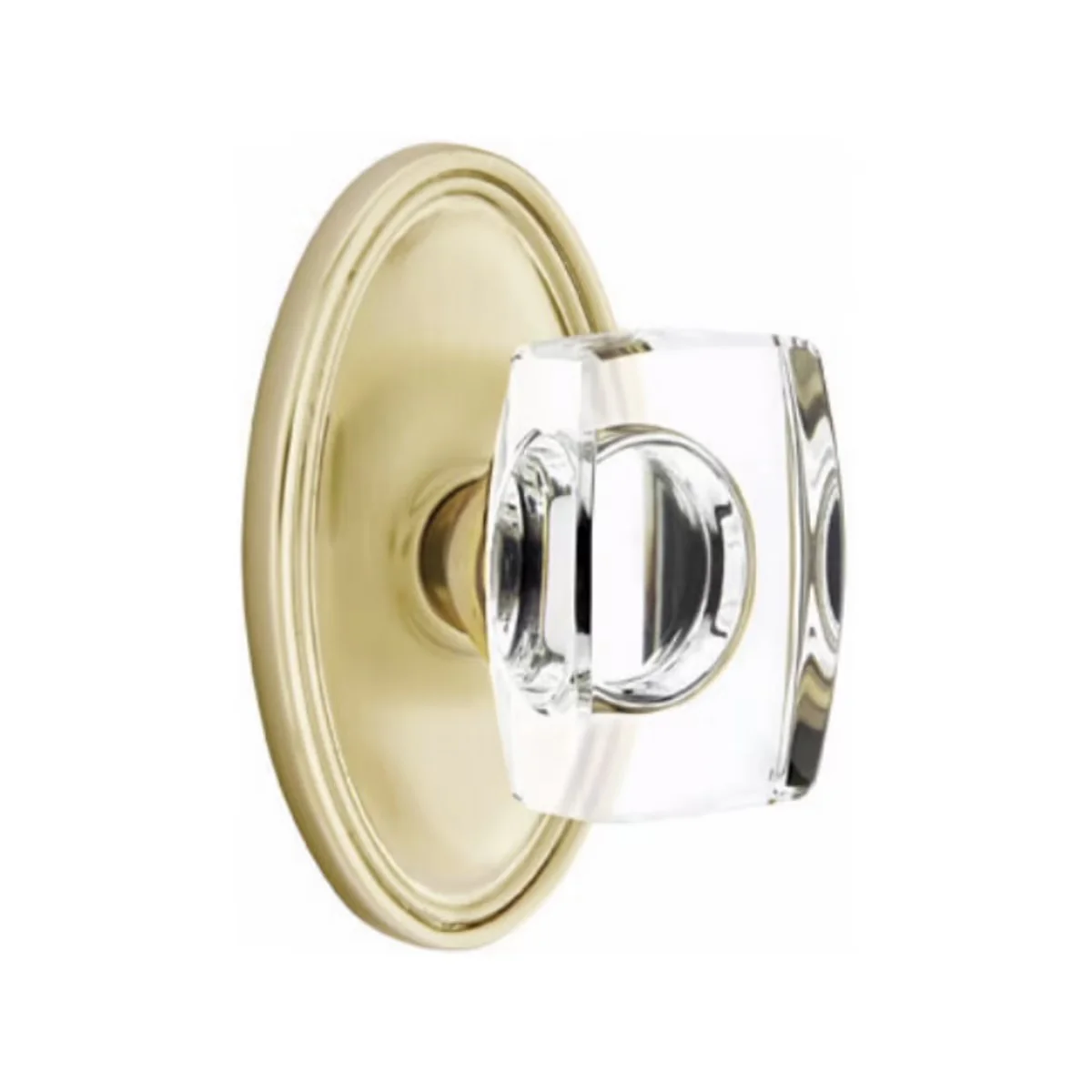 WINDSOR GLASS (WS) DUMMY (PAIR) KNOB WITH TRADITIONAL ROSETTE - Omega Custom Fabrication LLC