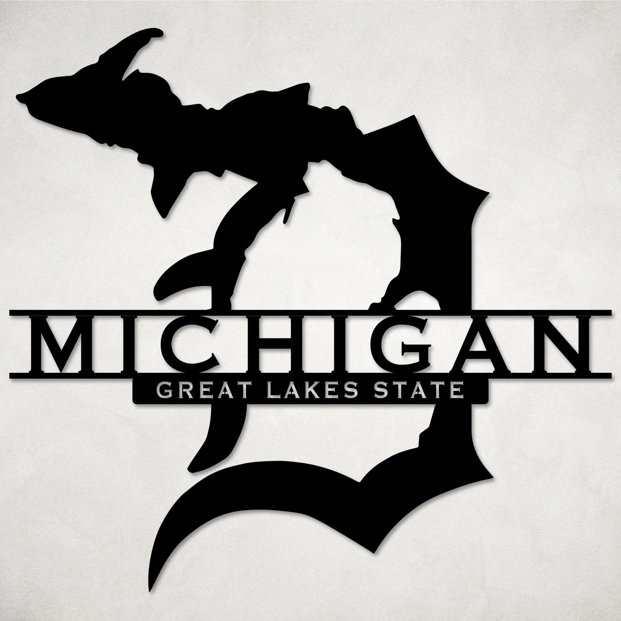 Michigan English D Wall Art - Omega Custom Fabrication LLC