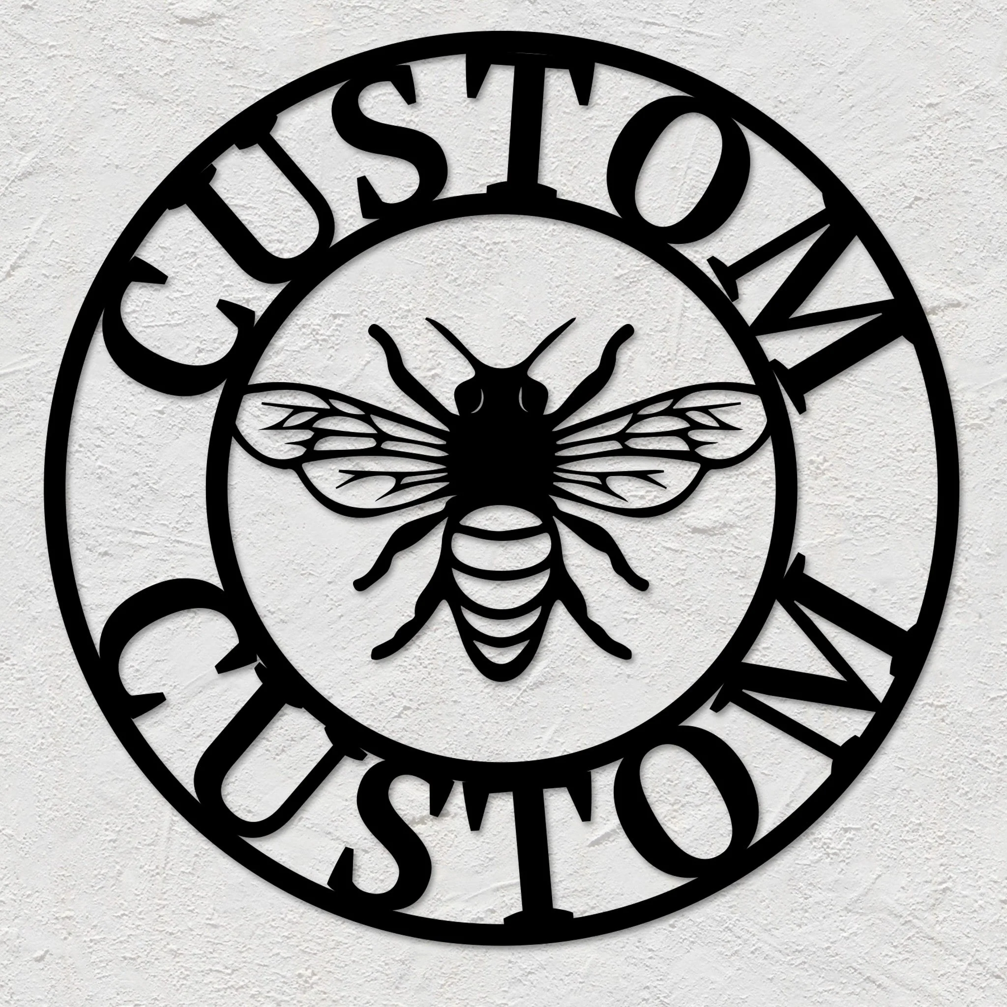 Custom Bee Metal Wall Art - Omega Custom Fabrication LLC