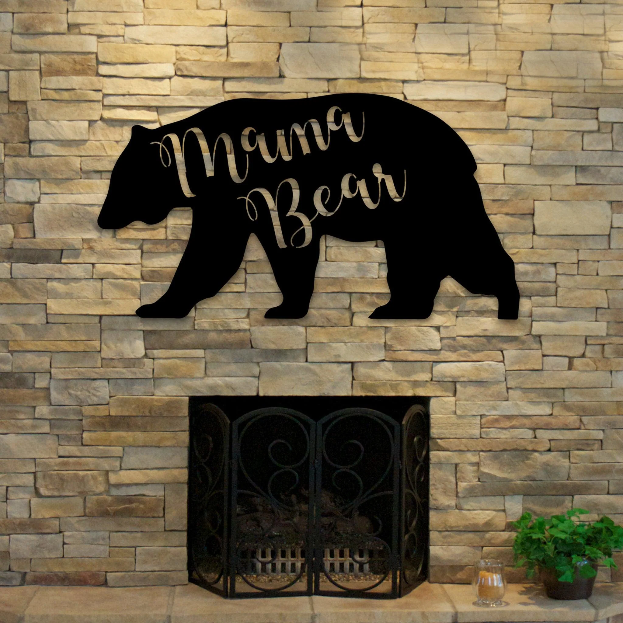 Mama Bear Metal Wall Art - Omega Custom Fabrication LLC