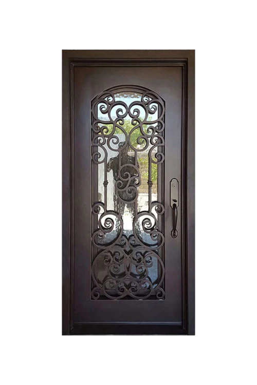 Timepiece Single Iron Door - Omega Custom Fabrication LLC