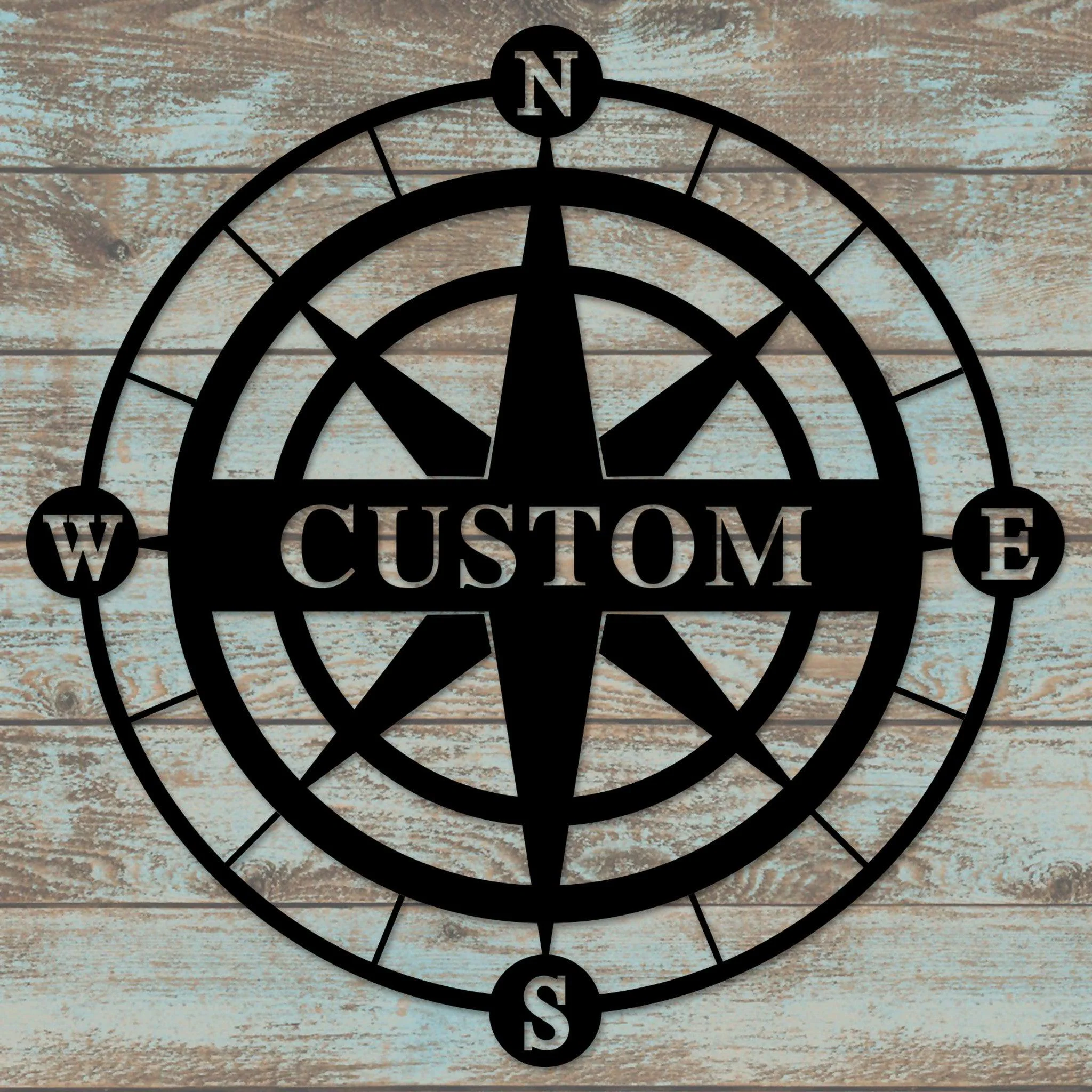 Custom Compass Wall Art - Omega Custom Fabrication LLC