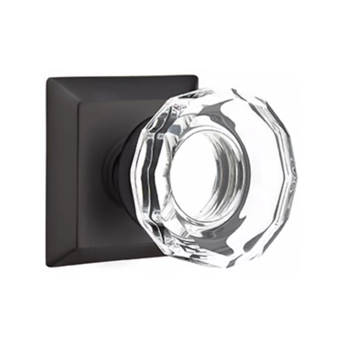 LOWELL GLASS (LW) PASSAGE (HALL/CLOSET) KNOB WITH 2-3/8