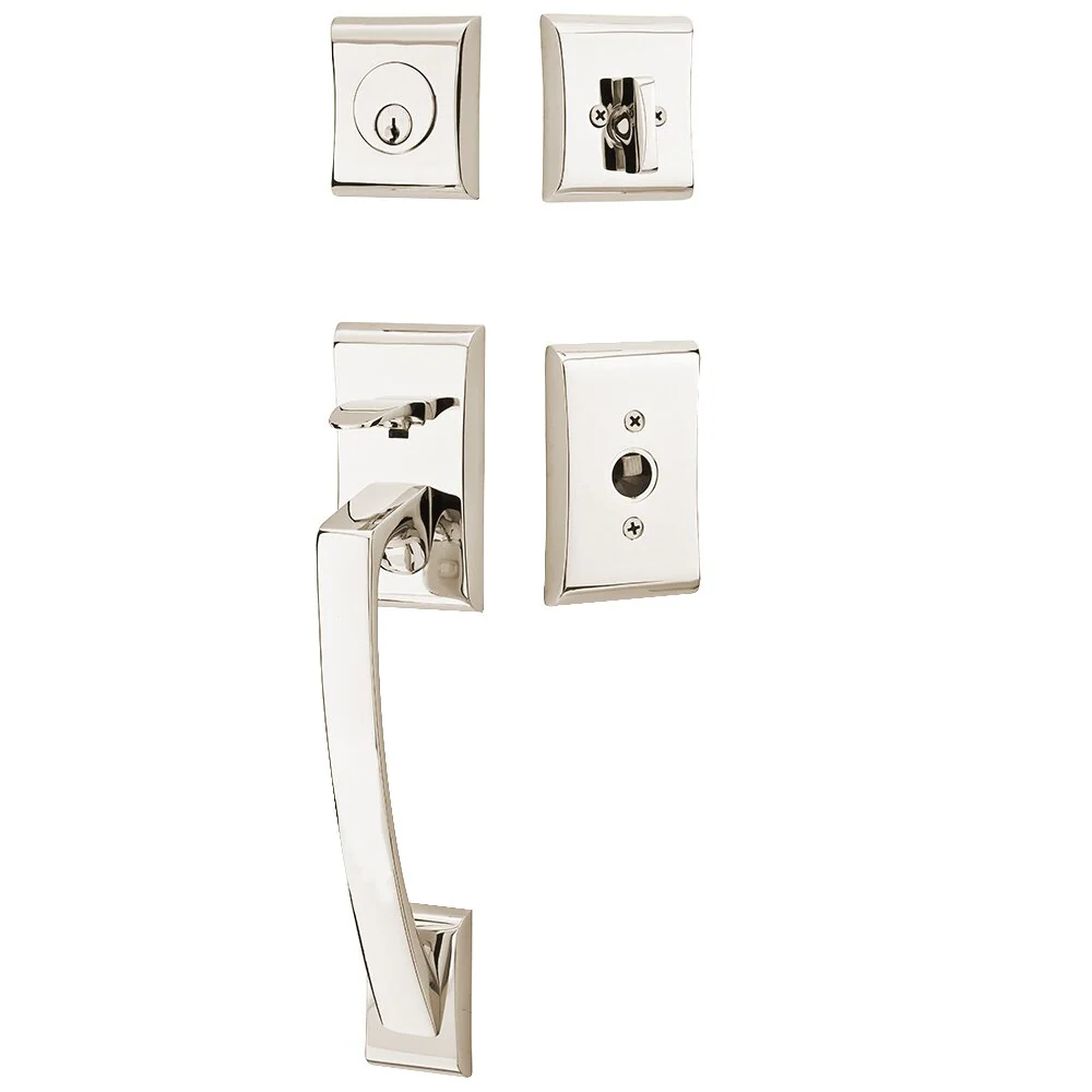 ARES POLISHED NICKEL (US14) HANDLESET SINGLE-CYLINDER [4817] W/ 2-3/8