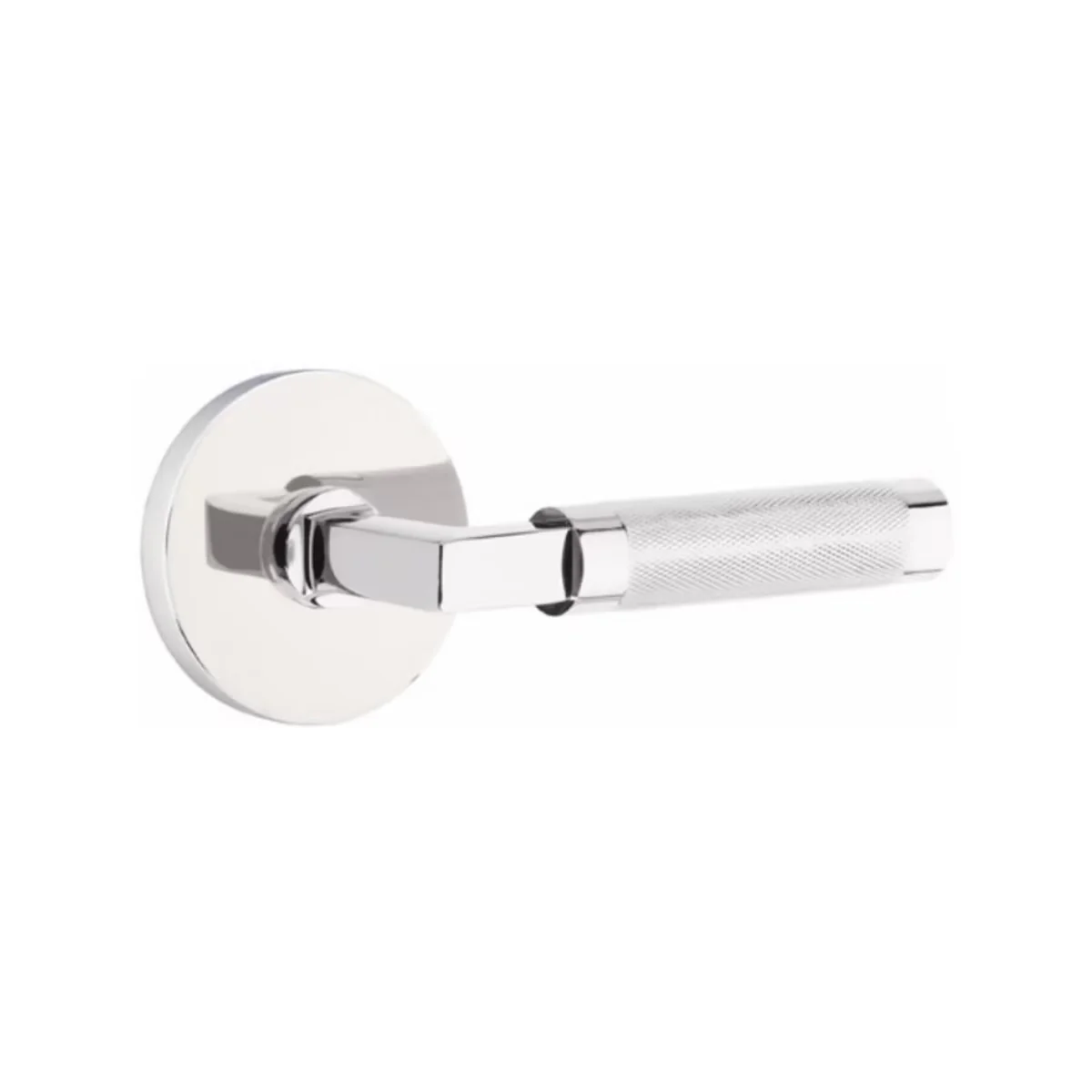 L-SQUARE KNURLED (LS.KN) PASSAGE (HALL/CLOSET) LEVER WITH 2-3/8