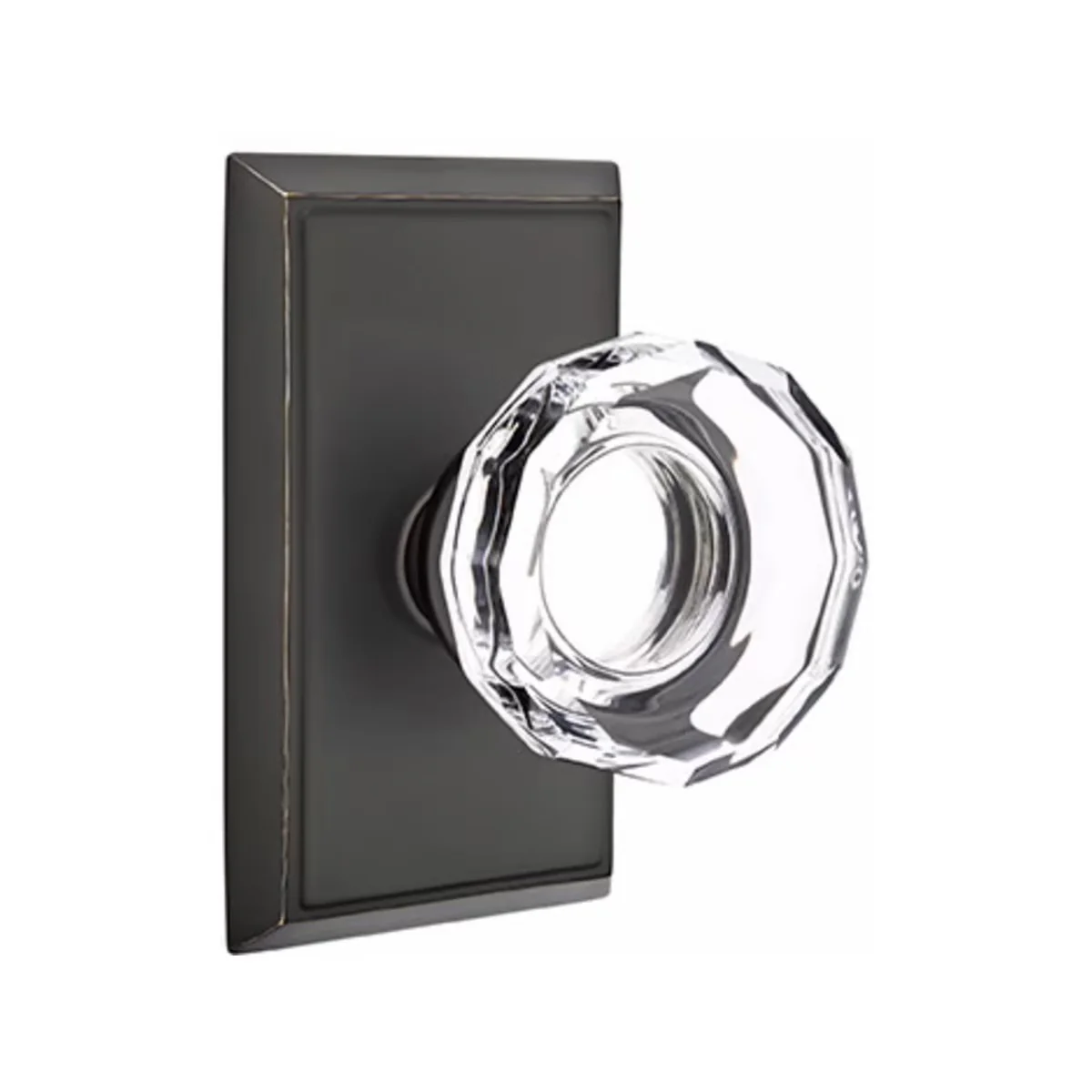 LOWELL GLASS (LW) PASSAGE (HALL/CLOSET) KNOB WITH 2-3/8