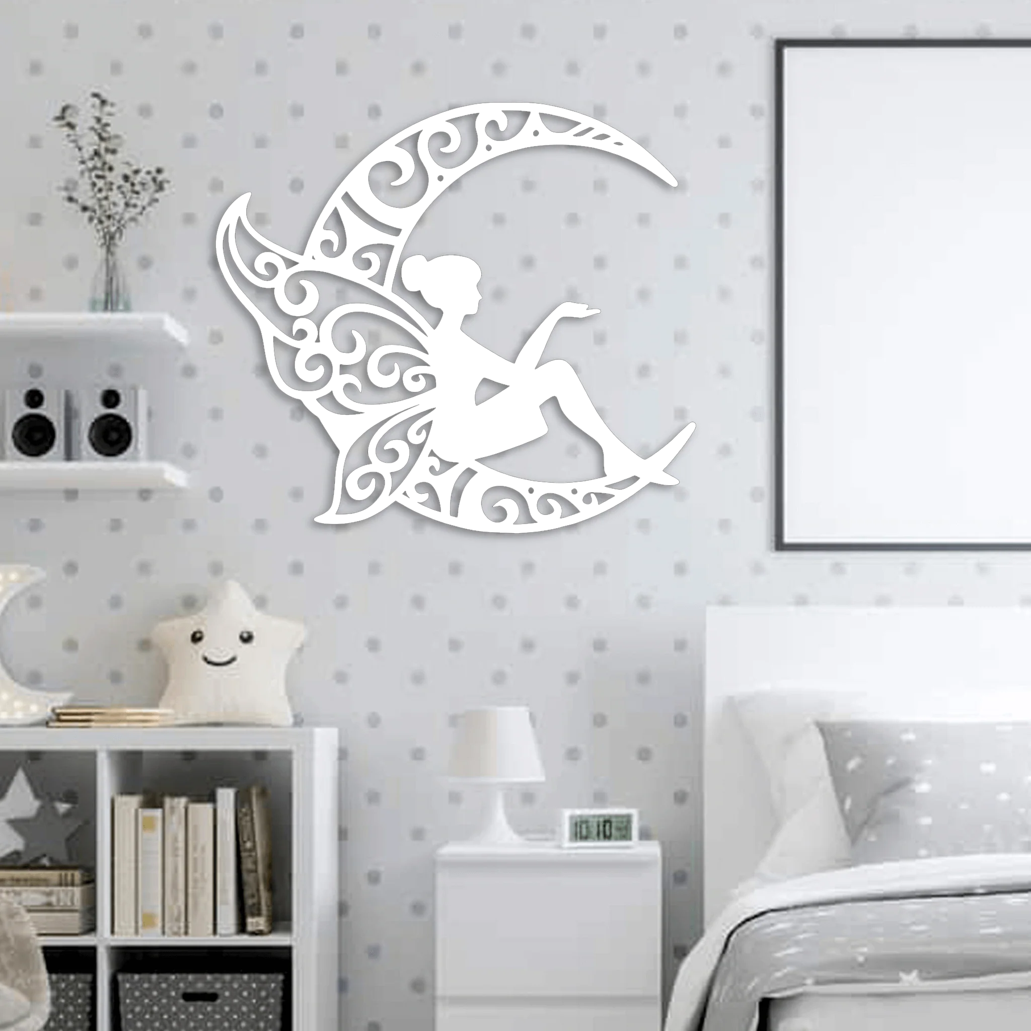 Fairy Moon Metal Wall Art - Omega Custom Fabrication LLC