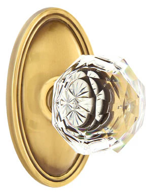 DIAMOND GLASS (CK) PRIVACY (BED/BATH) KNOB WITH 2-3/8