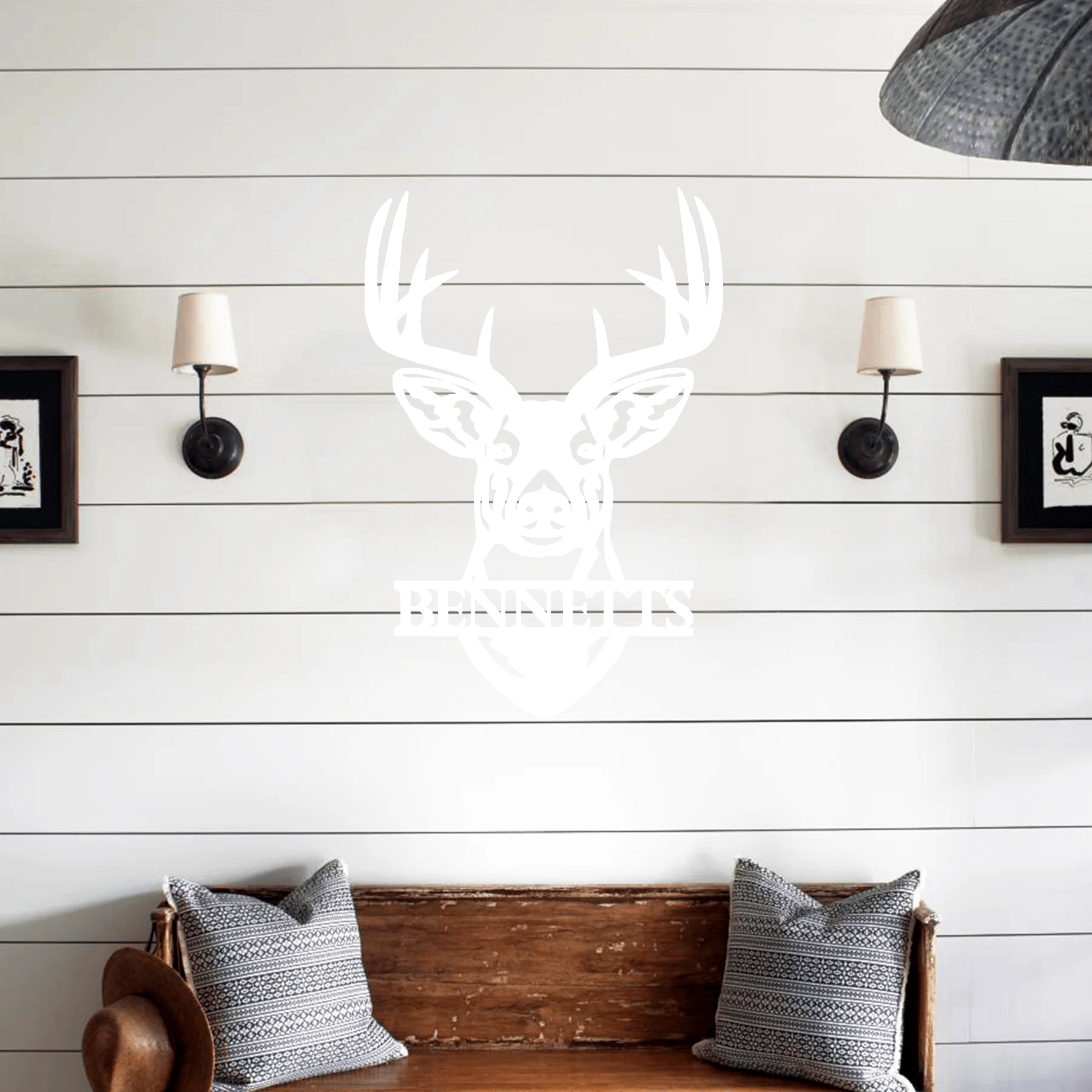 Custom Deer Head Metal Wall Art - Omega Custom Fabrication LLC