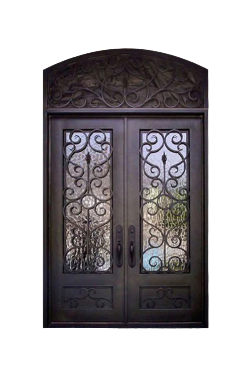 Bramble Arched Iron Door - Omega Custom Fabrication LLC