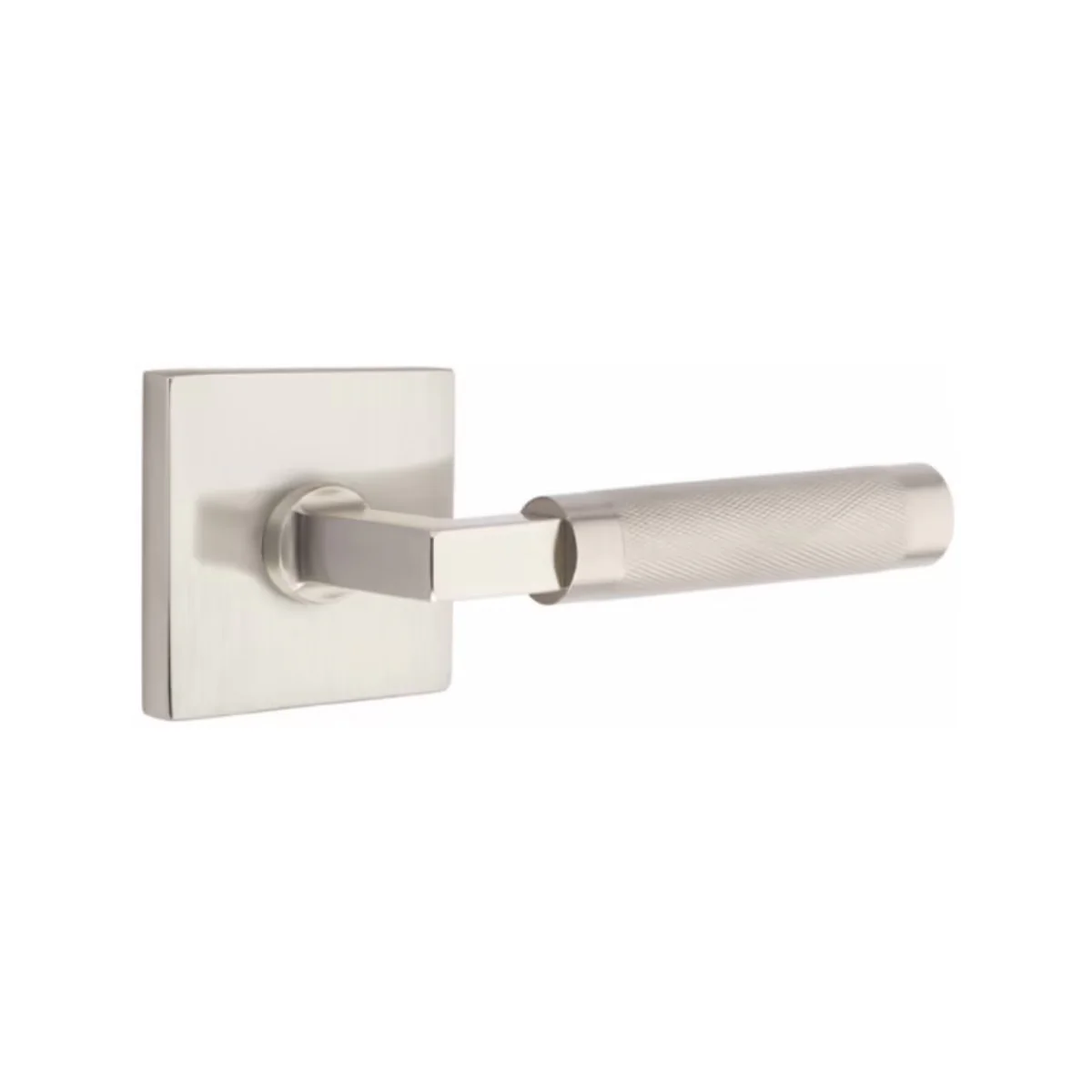 L-SQUARE KNURLED (LS.KN) PASSAGE (HALL/CLOSET) LEVER WITH 2-3/8