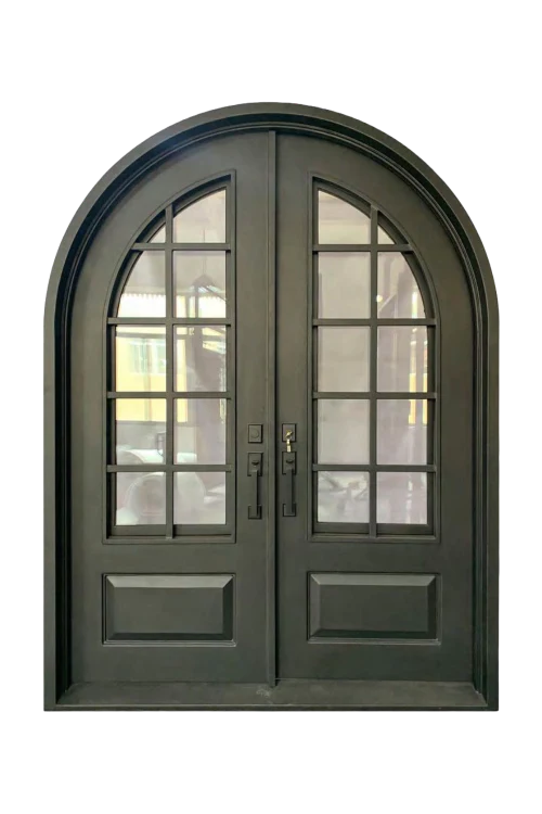 Montclair Arch Iron Door - Omega Custom Fabrication LLC