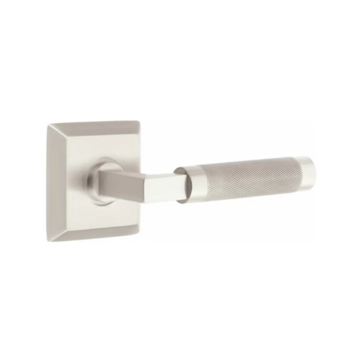 L-SQUARE KNURLED (LS.KN) PRIVACY (BED/BATH) LEVER WITH 2-3/8