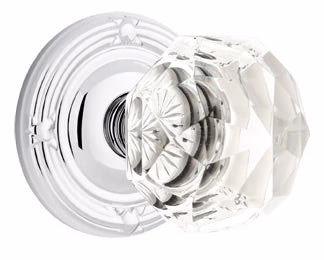 DIAMOND GLASS (CK) PRIVACY (BED/BATH) KNOB WITH 2-3/8