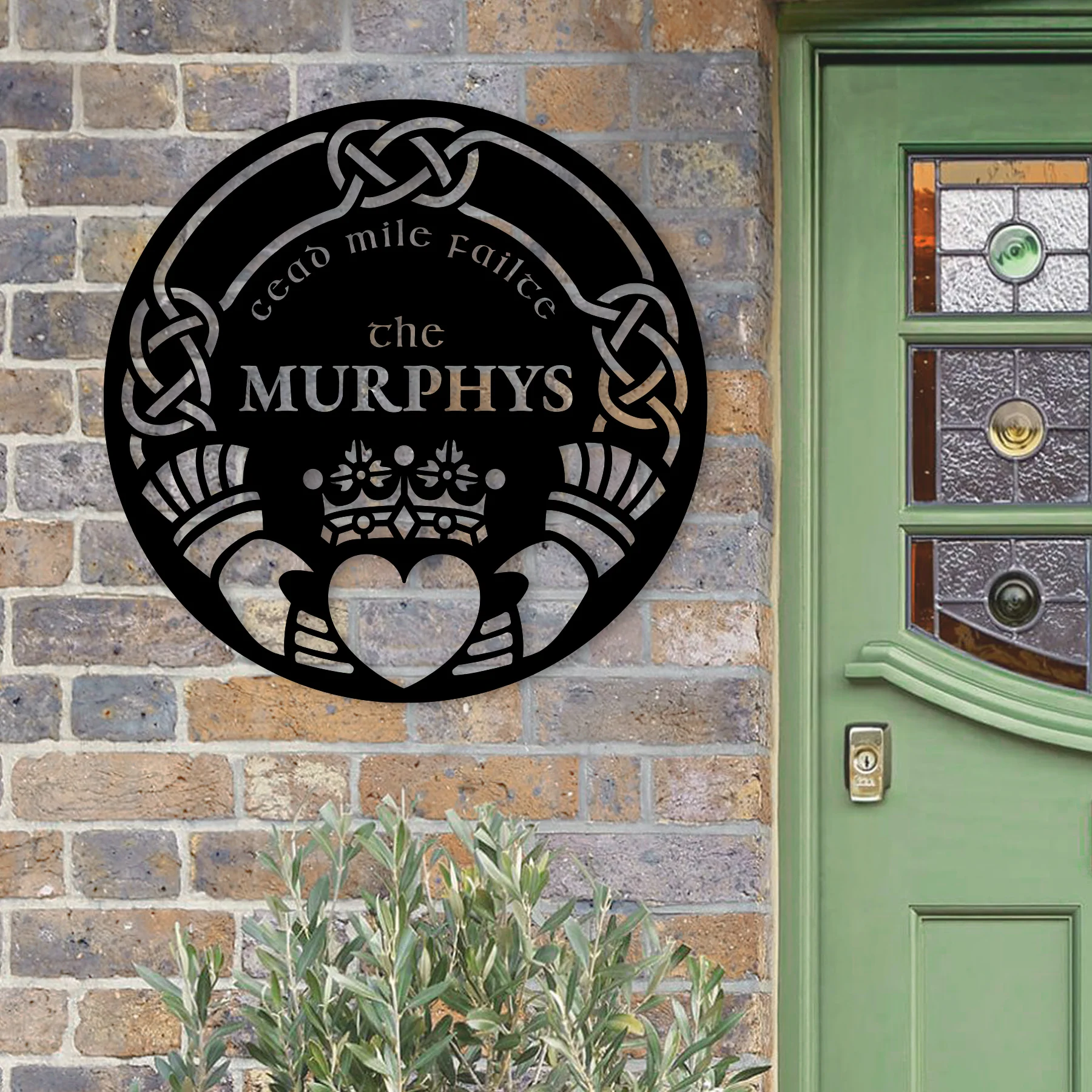 Custom Family Name Claddagh Art - Omega Custom Fabrication LLC