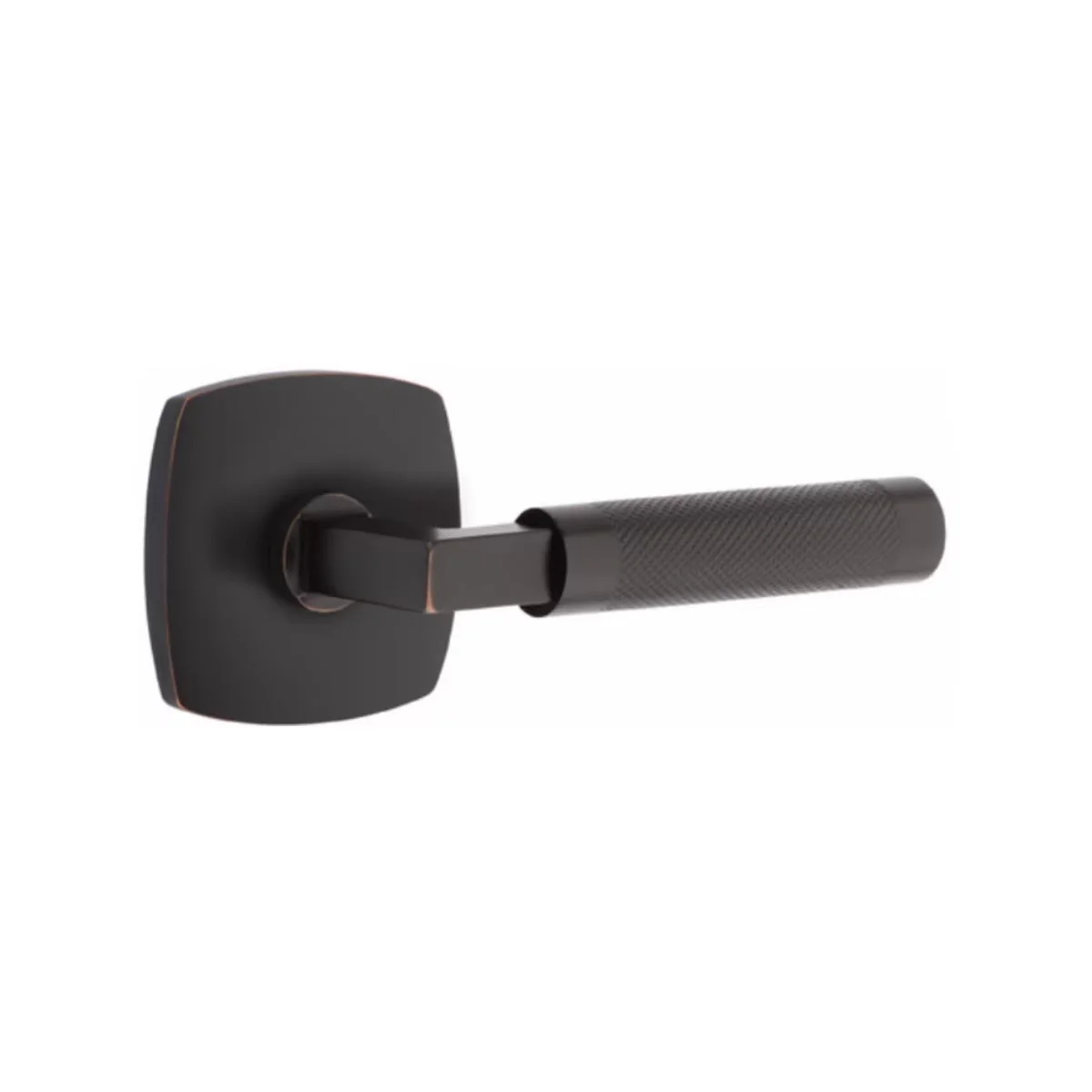 L-SQUARE KNURLED (LS.KN) PRIVACY (BED/BATH) LEVER WITH 2-3/8