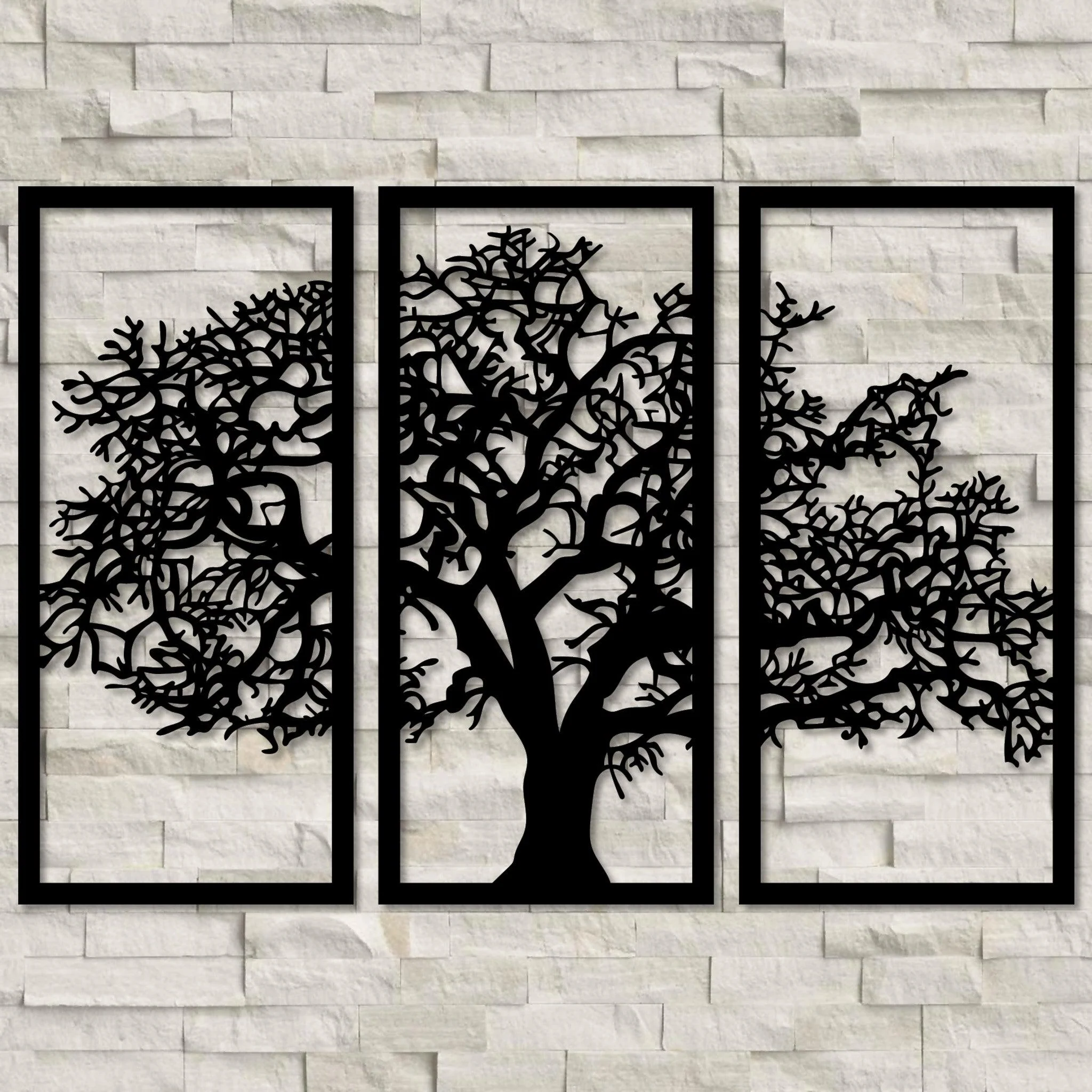 Tree Panels Metal Wall Art - Omega Custom Fabrication LLC