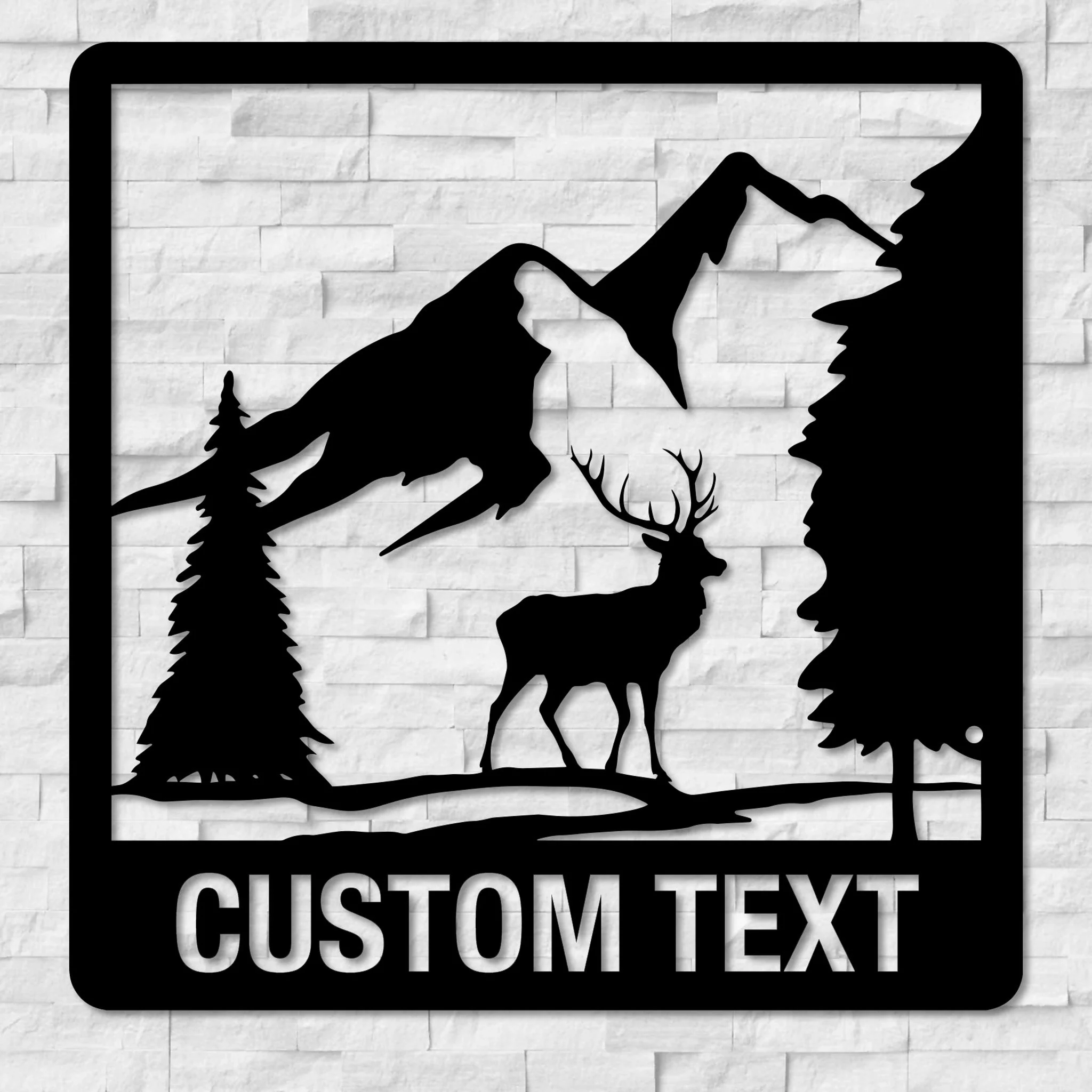 Custom Outdoors Mountain Scene Metal Wall Art - Omega Custom Fabrication LLC