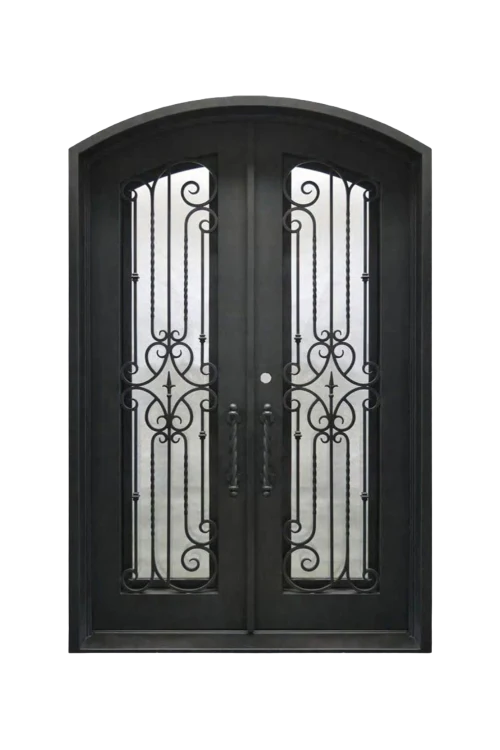 Twin Stars Paneled Iron Door - Omega Custom Fabrication LLC