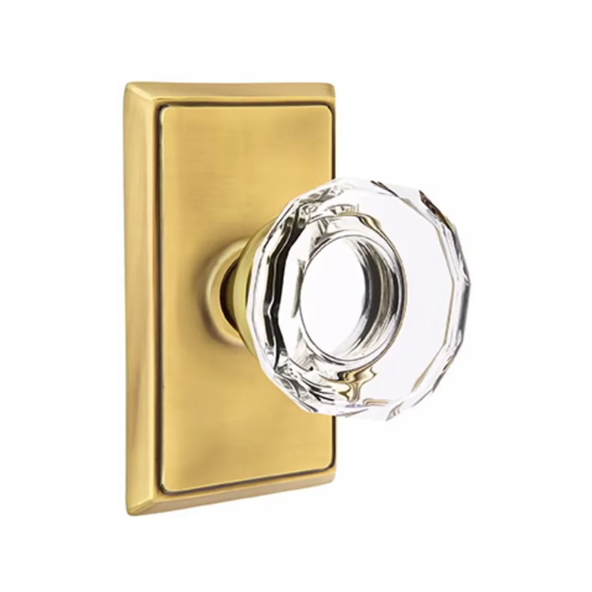 LOWELL GLASS (LW) PASSAGE (HALL/CLOSET) KNOB WITH 2-3/8